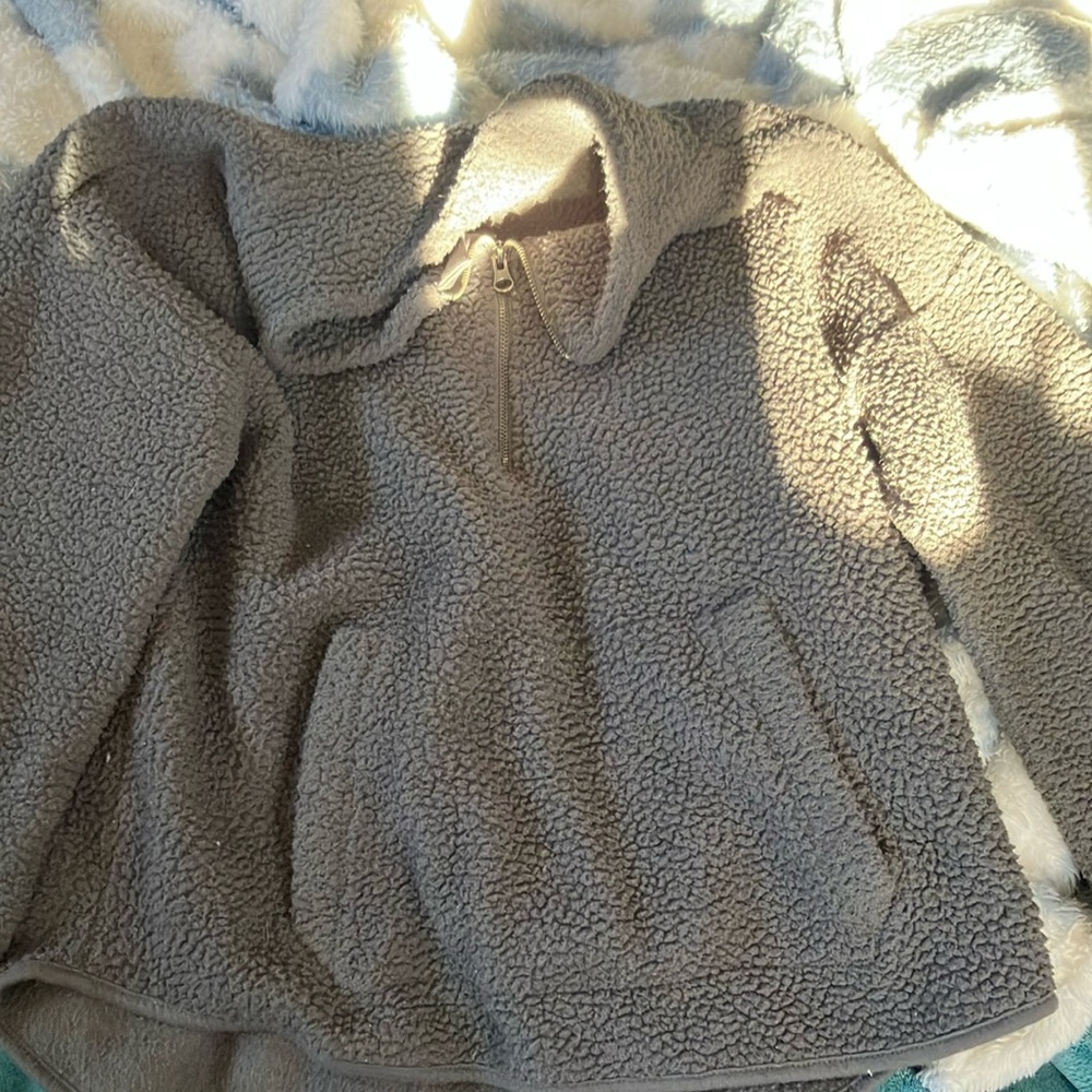 Old Navy Gray Oversized Long Sleeve Sweatshirt